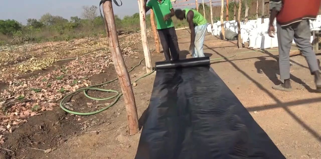 Pose de la bâche